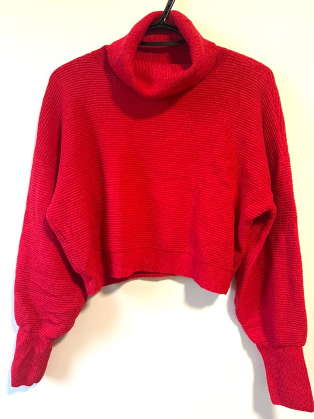 RD Style Red Cropped Turtleneck Sweater – Size Medium